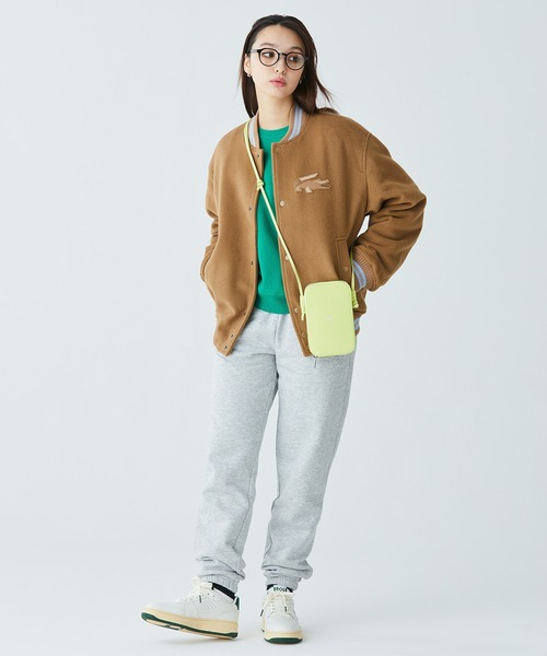 【LACOSTE】 ワンポイントワニロゴスマホポーチ ワンポイントワニロゴスマホポーチ Size： 11．5 x 18