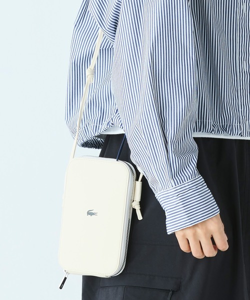 【LACOSTE】ワンポイントワニロゴスマホポーチ LACOSTE ワンポイントワニロゴスマホポーチ Size: 11.5 x 18.5