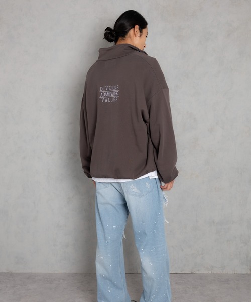 トレーナー スウェット 「ADAMPATEK/アダムパテック」logo half zip stand pullover / 刺繍ロゴハーフジッププルオ ADAMPATEK/アダムパテック】logo half zip stand pullover