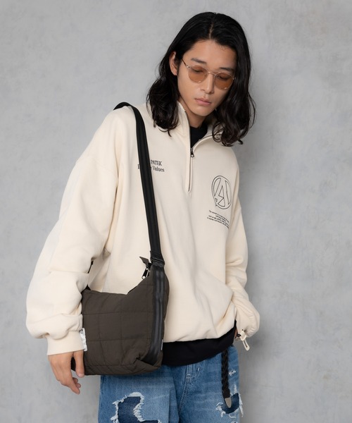 トレーナー スウェット 「ADAMPATEK/アダムパテック」logo half zip stand pullover / 刺繍ロゴハーフジッププルオ ADAMPATEK/アダムパテック】logo half zip stand pullover
