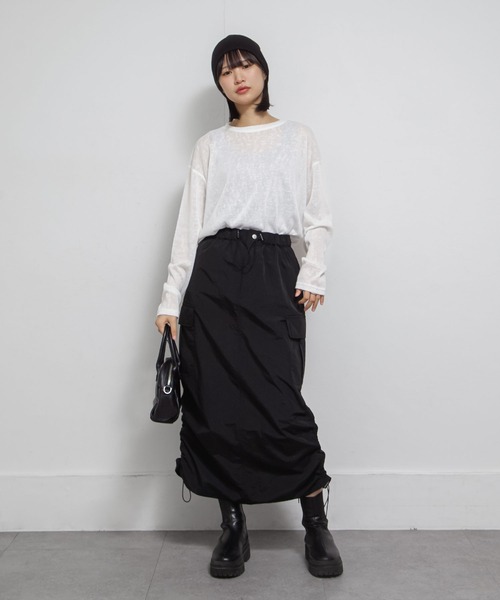 スカート ドロストギャザーカーゴスカート : ZOZOTOWN Yahoo!店 - 通販