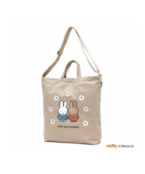 Miffy（ミッフィー） トートバッグ 2WAY帆布トートショルダー ベージュ