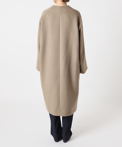 「SLOBE IENA」 ノーカラーコート 38 キャメル レディース_画像5