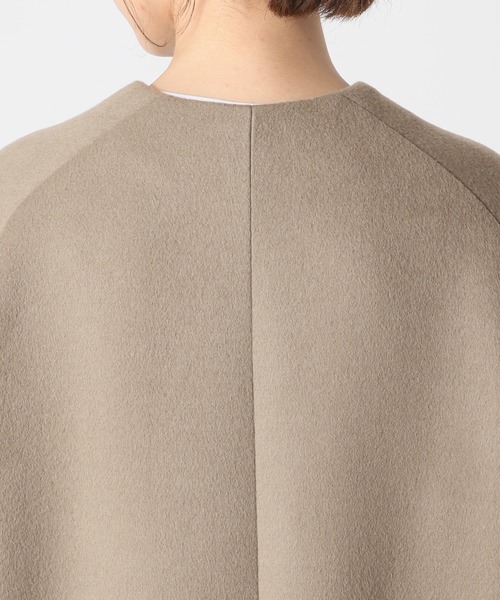 「SLOBE IENA」 ノーカラーコート 38 キャメル レディース_画像6