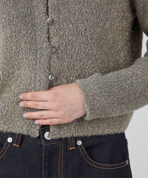 MACPHEE（マカフィー） カーディガン ルレックスシェニール クルー