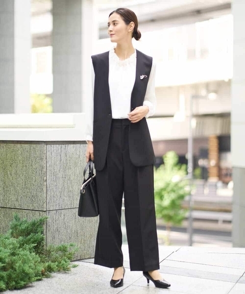 ジャケット ノーカラージャケット 「洗える/イージーケア/ストレッチ