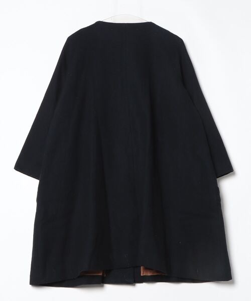 「ADIEU TRISTESSE」 ノーカラーコート 38 ブラック レディース_画像2