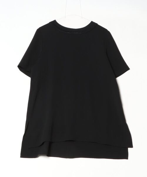 新品未使用/インディヴィ/チュニック/定価2.3万円/サイズ05 INDIVI 「INDIVI」 半袖チュニック 38 ブラック レディース