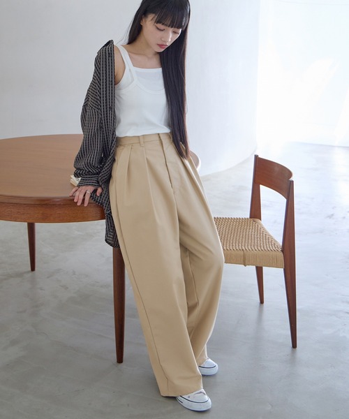 PokuPoku☆さん専用 スラックス パンツ 「新色追加」タックボリュームワイドスラックス