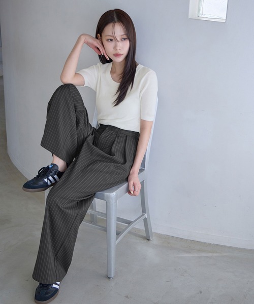 ®様へ♥12/16 ワイドパンツ スラックス パンツ 「新色追加」タックボリュームワイド