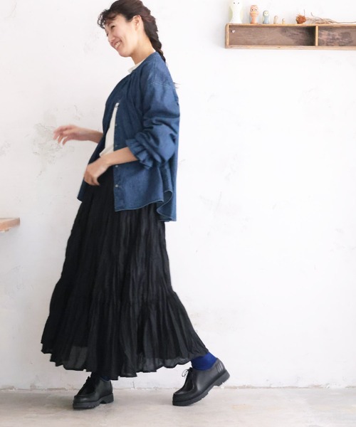 soulberry スカート クリンクルな黒いスカート　L 試着のみ soulberry スカート クリンクルな黒いスカート : ZOZOTOWN Yahoo