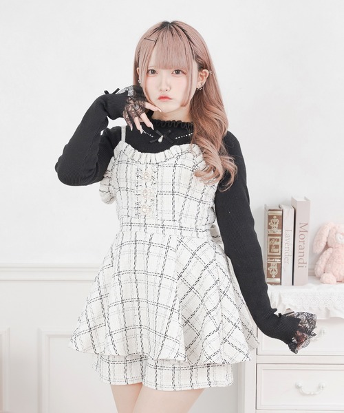 Pal elfy ワンピース レースツイードキャミコンビネゾン : ZOZOTOWN