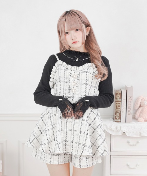 Pal elfy ワンピース レースツイードキャミコンビネゾン : ZOZOTOWN