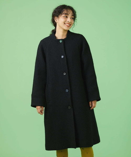 Jocomomola（ホコモモラ） ノーカラーコート 40 ブラック レディース