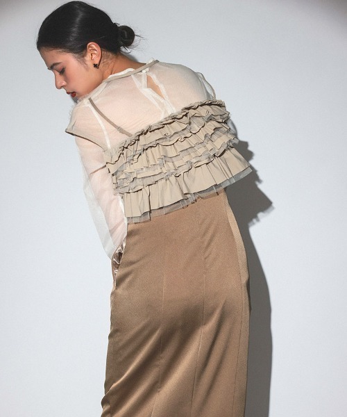 DONOBAN（ドノバン） ドレス 「ANDRESD」taffeta tulle vest set dress
