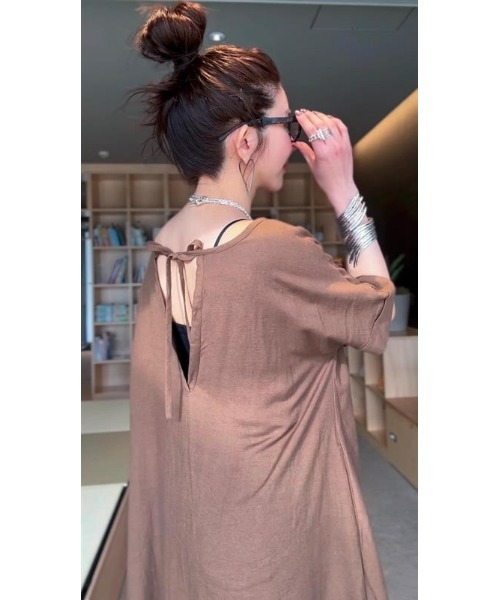 CHIC STYLE（シックスタイル） ワンピース レーヨン麻2WAYフレンチ