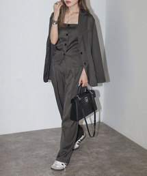 【美品】The YOn ブラウン テーラードジャケット ＆　ビスチェ THE YOn（ザヨン）｜テーラードジャケット一覧 - WEAR