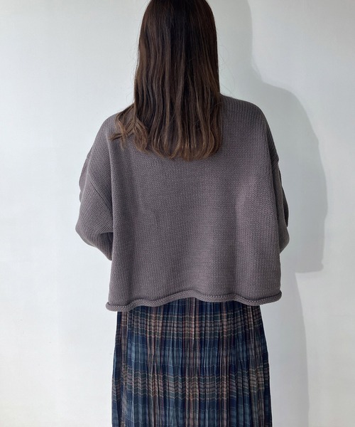 「AS KNOW AS plus」 長袖ニット FREE ダークグリーン レディース_画像4