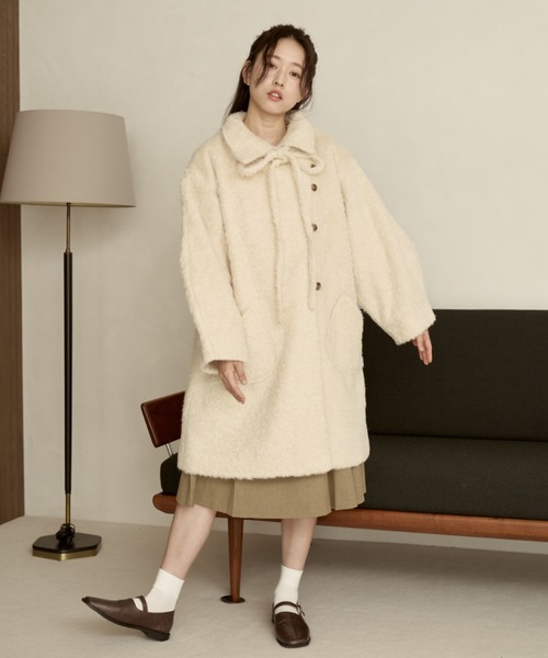 moi tytto（モイテュット） コート アウター 「取り外しリボン付き