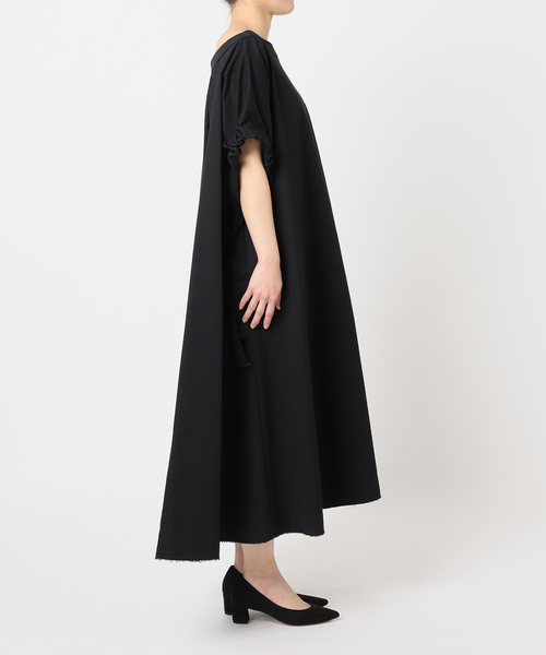 ワンピース BLACK COTTON DRESS W5417126VERONACREWMAXIDRESSJET
