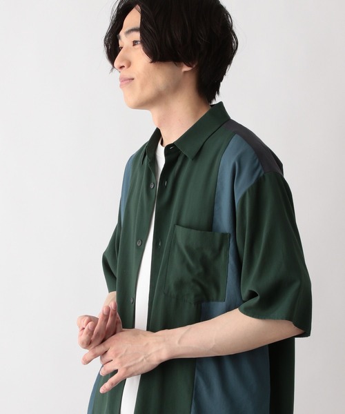 GLOBAL WORK（グローバルワーク） シャツ 半袖 サラサマ快適シャツ