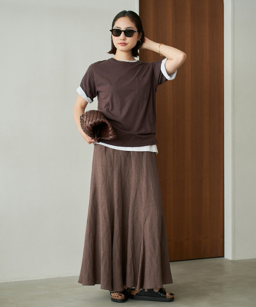 Plage glace flare スカート ブラウン 32 タグ付 plage スカート 「追加」glace flare : ZOZOTOWN Yahoo!店