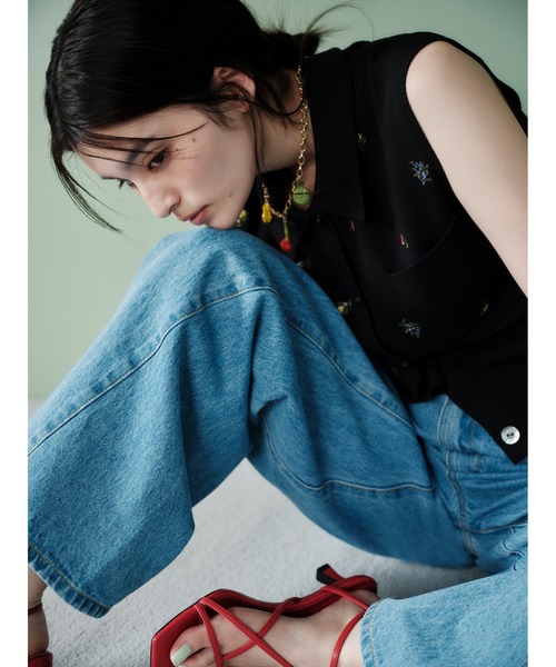 FRAY I.D ジーンズ デニム デニムパンツ ハイウエストバックル