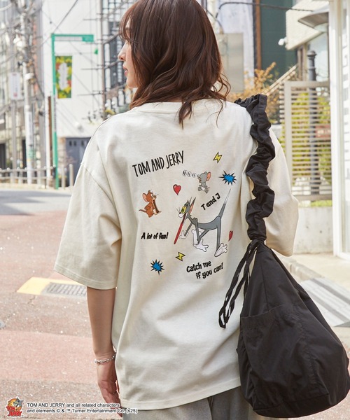 tシャツ 「TOM and JERRY」別注 トムとジェリー グラフィック刺繍半袖T