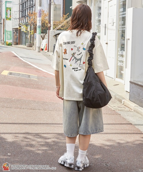 tシャツ 「TOM and JERRY」別注 トムとジェリー グラフィック刺繍半袖T