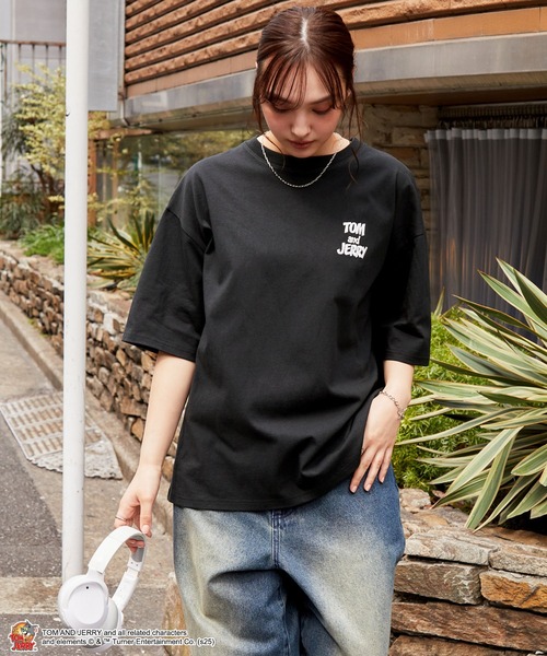 tシャツ 「TOM and JERRY」別注 トムとジェリー グラフィック刺繍半袖T