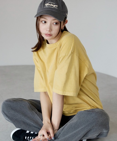 tシャツ 半袖 ヴィンテージライク ピグメントダイTシャツ レディース メンズ | etre pret | 04