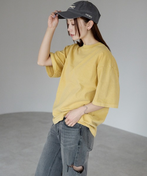 tシャツ 半袖 ヴィンテージライク ピグメントダイTシャツ レディース メンズ | etre pret | 21