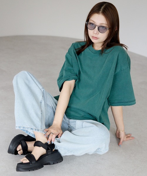 tシャツ 半袖 ヴィンテージライク ピグメントダイTシャツ レディース メンズ | etre pret | 06