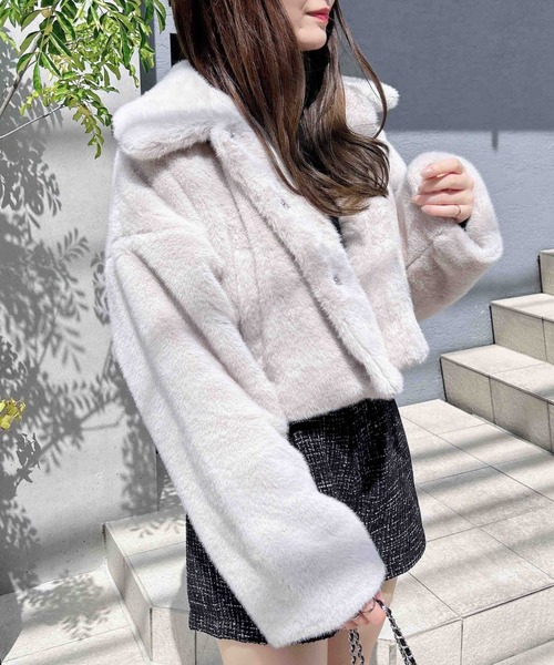 「INGNI」 ステンカラーコート M アイボリー レディース_画像4