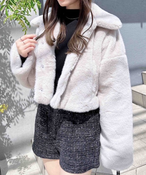 「INGNI」 ステンカラーコート M アイボリー レディース_画像5