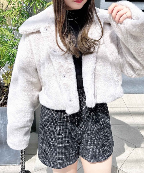 「INGNI」 ステンカラーコート M アイボリー レディース_画像6