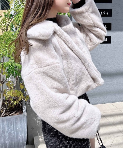 「INGNI」 ステンカラーコート M アイボリー レディース_画像7