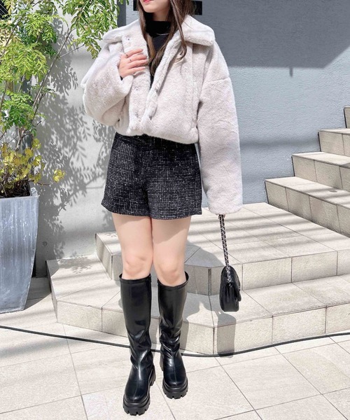 「INGNI」 ステンカラーコート M アイボリー レディース_画像9