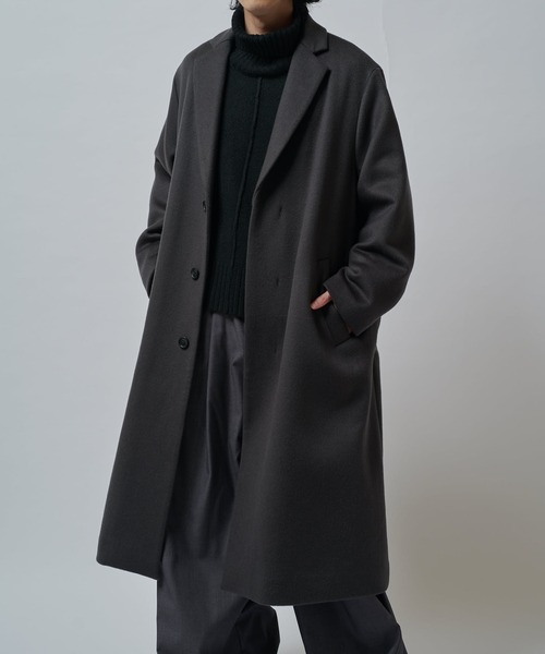 【新品・タグ付き】 スーパー100メルトンPコート　CHARCOAL Lui's（ルイス） チェスターコート コート ビーバーメルトンシングル