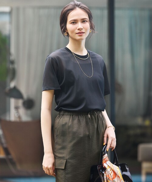 tシャツ 「SLOW/一部店舗限定」シースルートリコット シアー Tシャツ レディース
