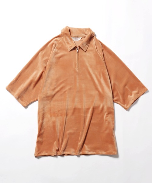 TOWNCRAFT（タウンクラフト） ポロシャツ 半袖 QURTER ZIP RAGLAN POLO