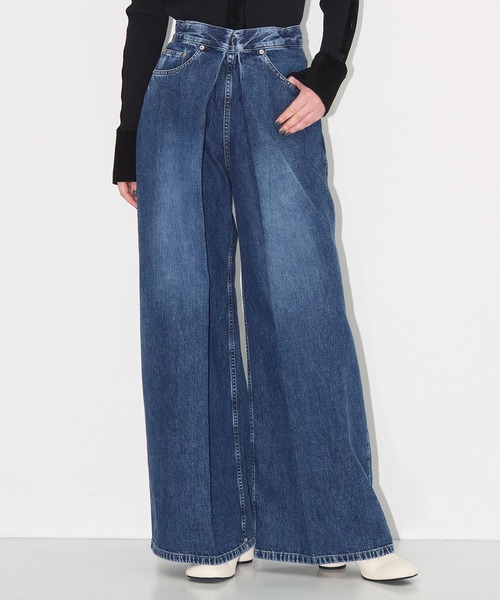 JOHN LAWRENCE SULLIVAN ワイドデニム M241010-5 WASHED DENIM WIDE PANTS | JOHN LAWRENCE SULLIVAN