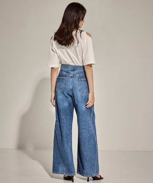 ジョンローレンスサリバン JOHN LAWRENCE SULLIVAN デニム WASHED DENIM ZIPPED PANTS（デニムパンツ）｜JOHN LAWRENCE