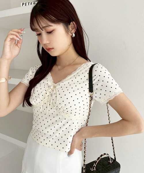 one after another NICE CLAUP tシャツ 「カップ付き」レーステレコ