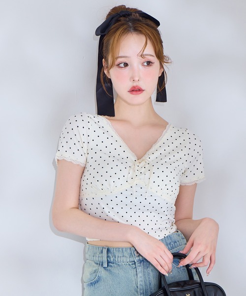 one after another NICE CLAUP tシャツ 「カップ付き」レーステレコ