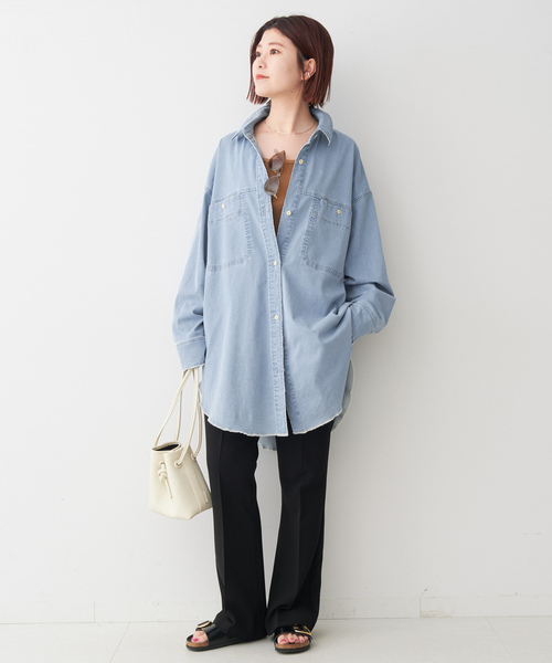 「Spick & Span」 長袖シャツ FREE スカイブルー レディース Spick＆Span 「Spick & Span」 長袖シャツ FREE ブルー