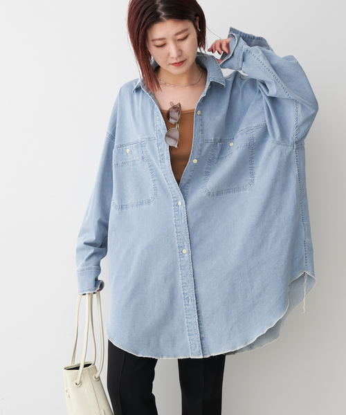 「Spick & Span」 長袖シャツ FREE スカイブルー レディース Spick＆Span 「Spick & Span」 長袖シャツ FREE ブルー