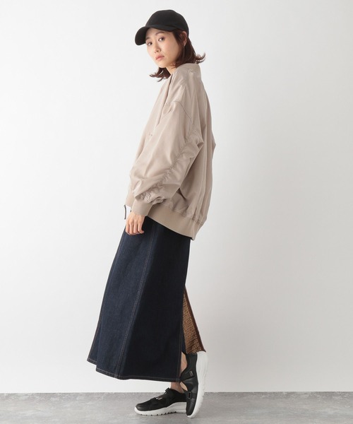 「GLOBAL WORK」 ジップアップブルゾン MEDIUM アイボリー レディース_画像3