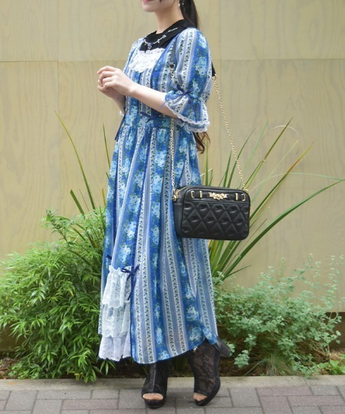 axes femme ワンピース カントリーローズワンピース : ZOZOTOWN