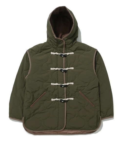 kapital　キャピタル　ツイード　ダッフルコート　ジャケット　カーキ　美品 KRIFF MAYER Lady's Collection ダッフルコート コート 「軽い・暖かい